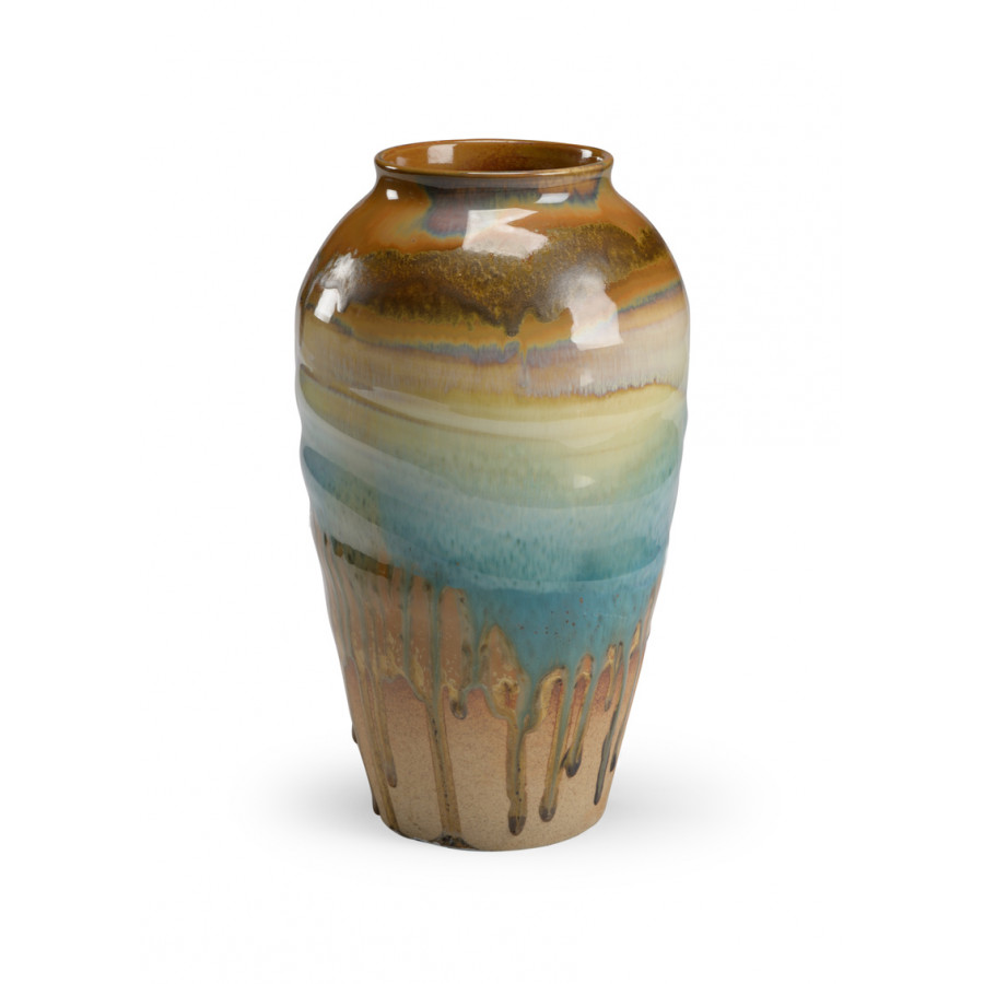 Chelsea House - San Miguel Vase in Brown/Green/Yellow