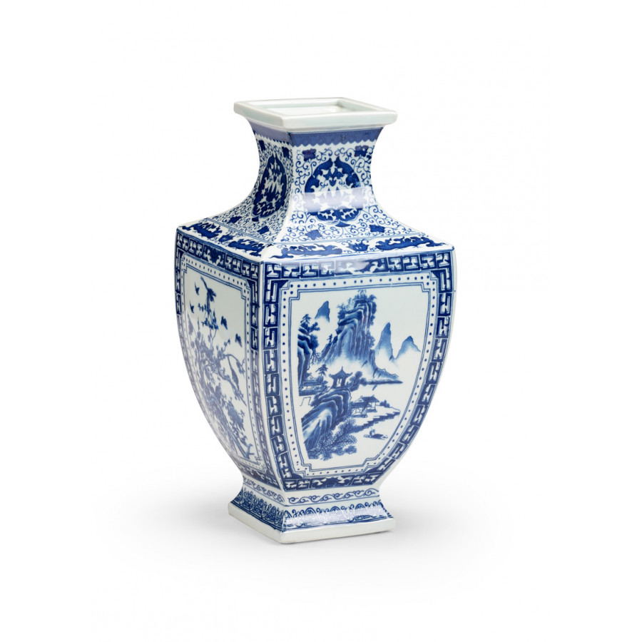 Chelsea House - Ming Vase In Panel in Blue/White