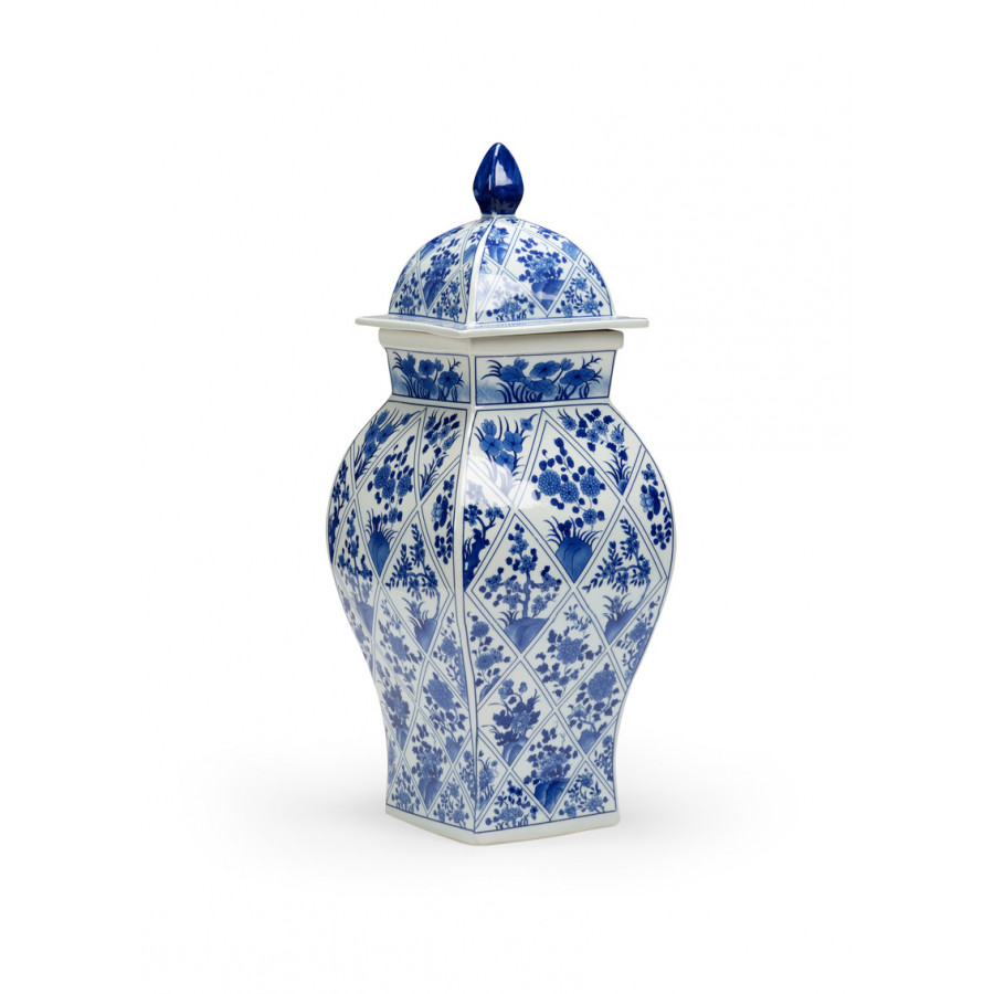 Chelsea House - Covered Vase in Blue/White