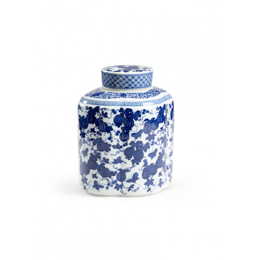 Chelsea House - Tang Covered Vase in Blue/White