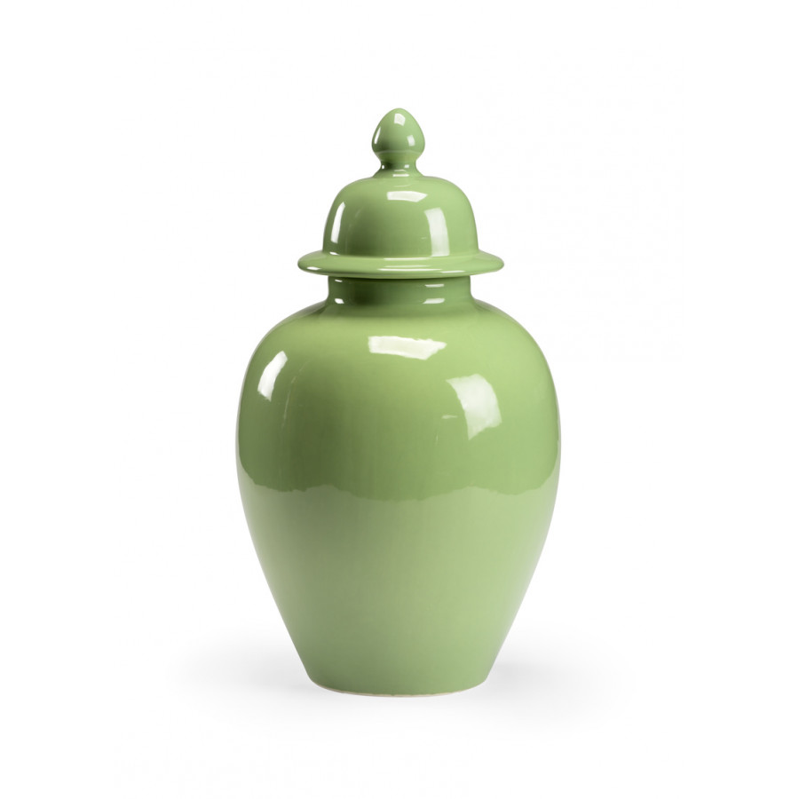 Chelsea House - Landis Covered Vase in Sage Green