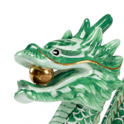 Chelsea House - Dragon in Green/Metallic Gold