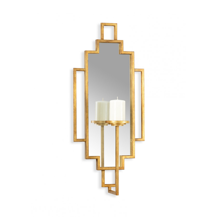 Chelsea House - Hampton Candle Sconce in Antique Gold/Clear
