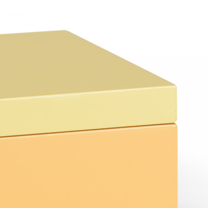 Chelsea House - Wood Box in Peach/Yellow