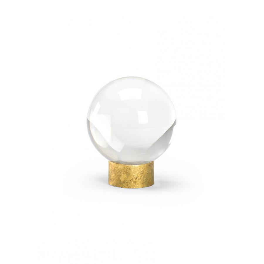 Chelsea House - Crystal Ball On Stand in Gold