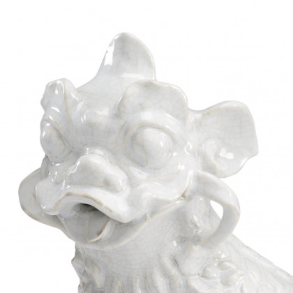 Chelsea House - Chinese Dogs (Pr) in White Crackle