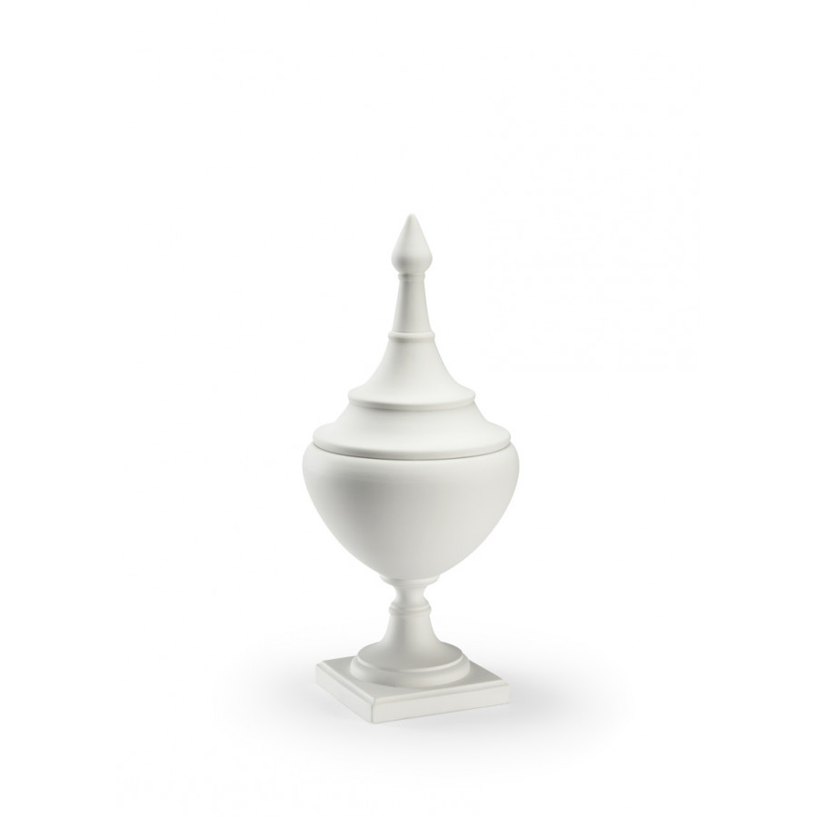 Chelsea House - Small Bisque Finial Urn in White Bisque
