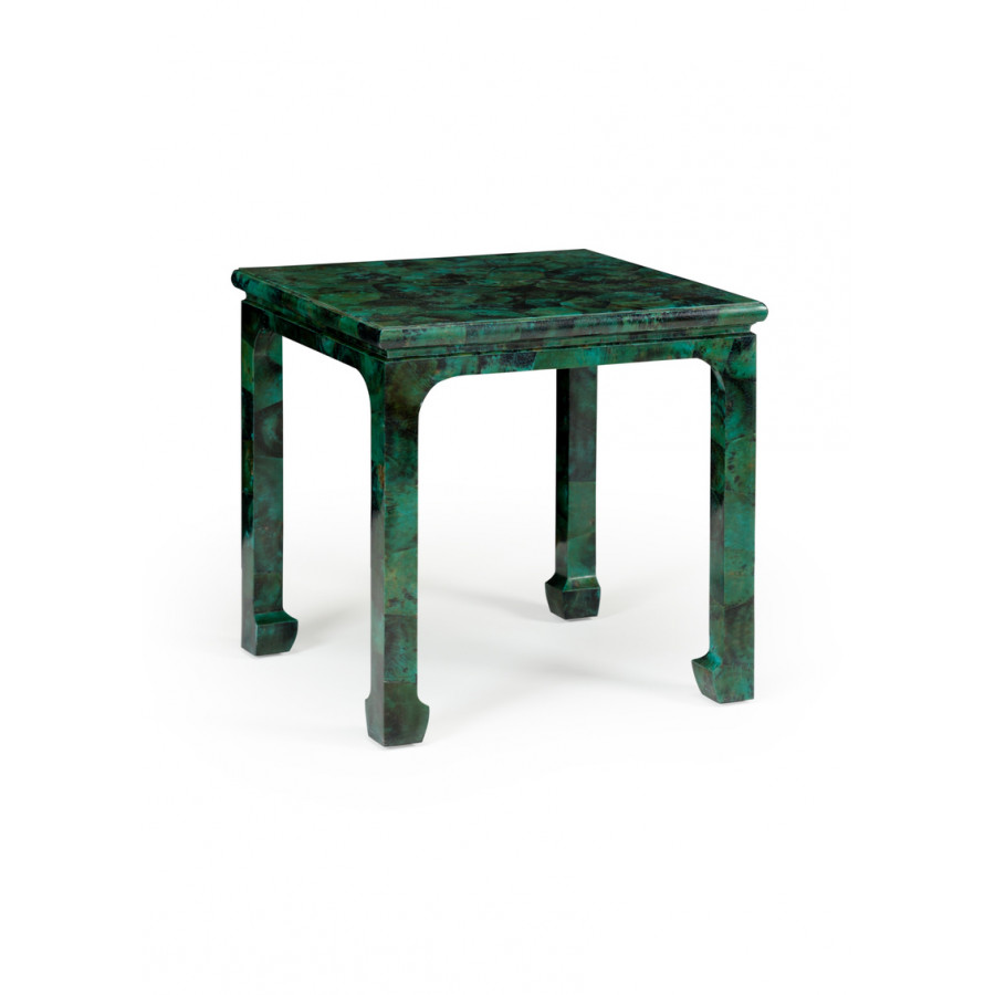 Chelsea House - Malachite Side Table in Black/Green