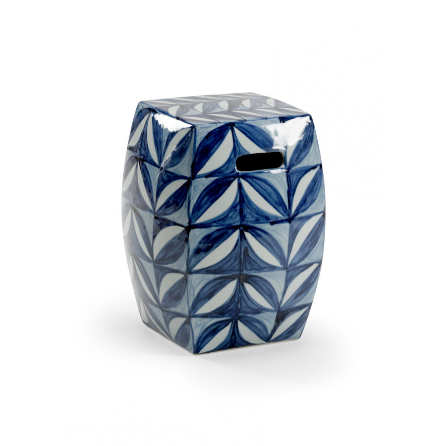 Chelsea House - Sanibel Garden Seat in Blue/White
