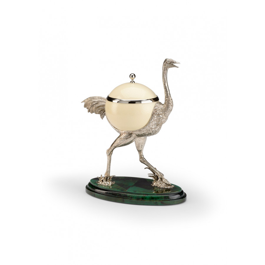 Chelsea House - Ostrich in Natural/Silver Plated
