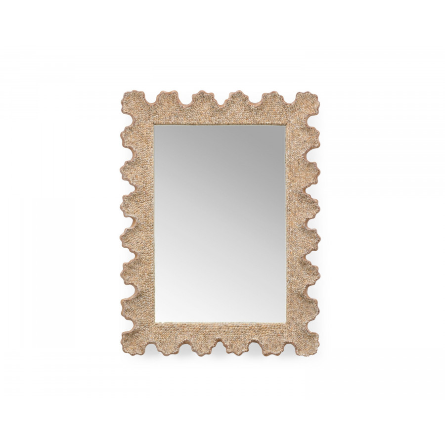 Chelsea House - Scalloped Shell Mirror in Natural Nassa/Clear