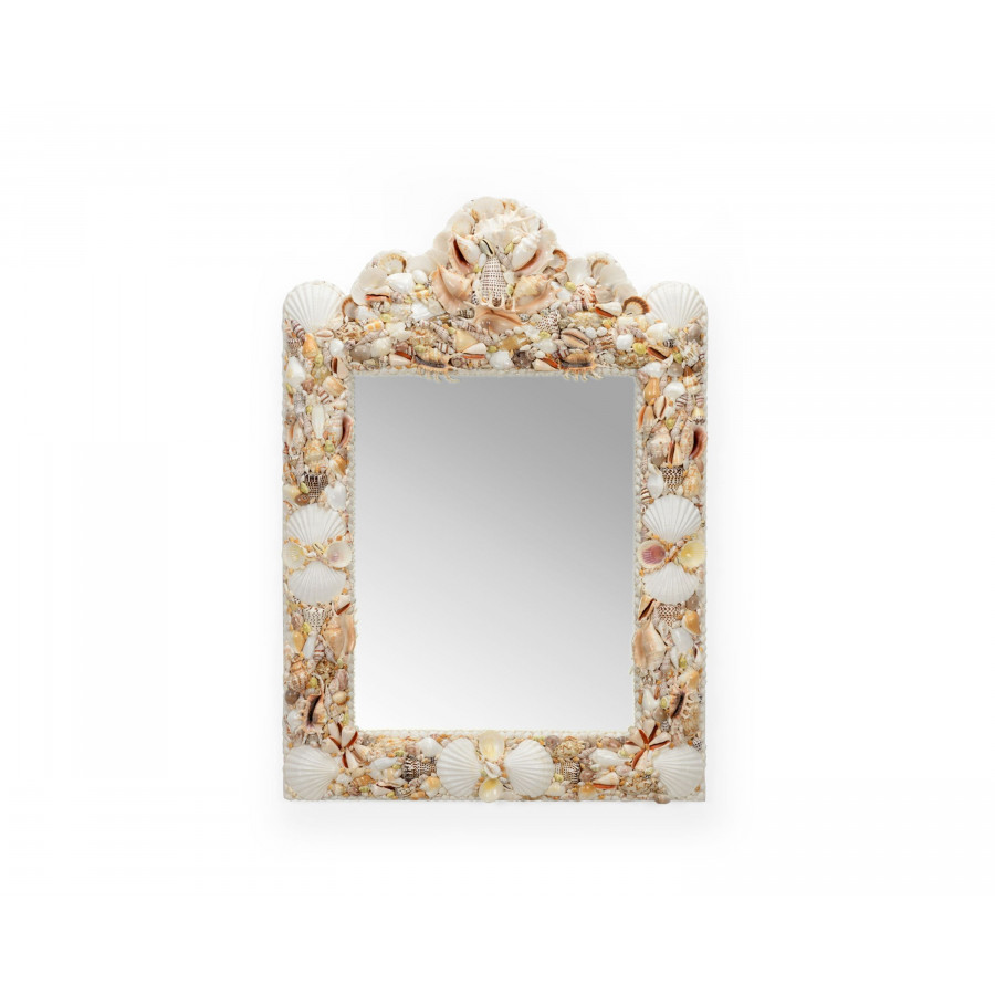 Chelsea House - Shell Square Mirror in Natural/Clear