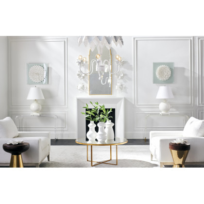 Chelsea House - Sapp Mirrored Coffee Table in Antique Gold