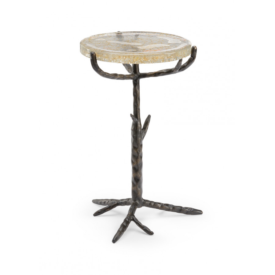 Chelsea House - Twig Side Table in Seeded/Bronze