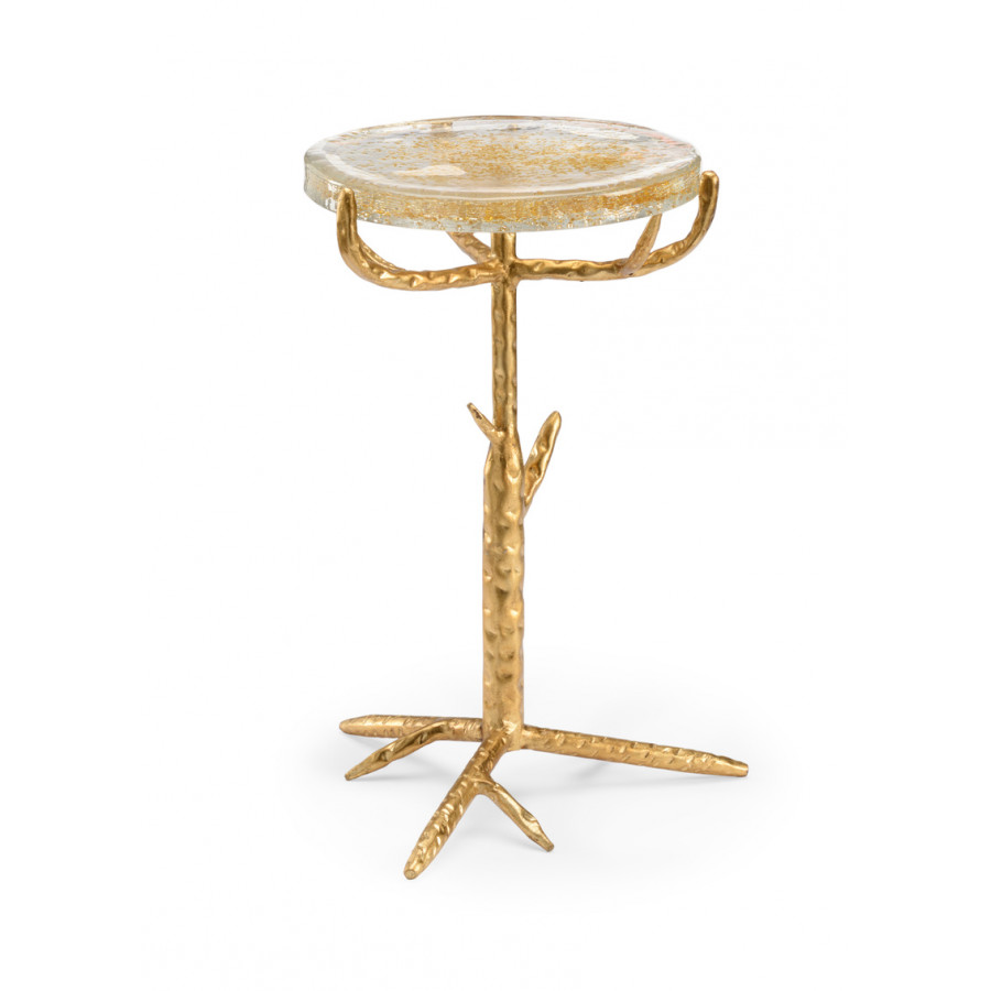 Chelsea House - Twig Side Table in Seeded/Gold