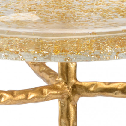 Chelsea House - Twig Side Table in Seeded/Gold