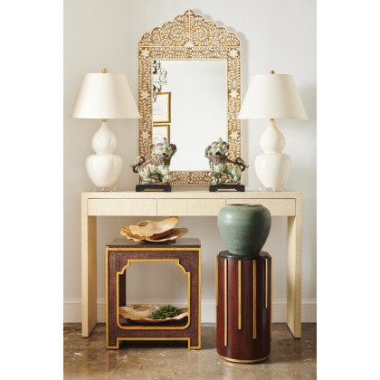 Chelsea House - Drip Drop Drink Table in Brown/Antique Gold