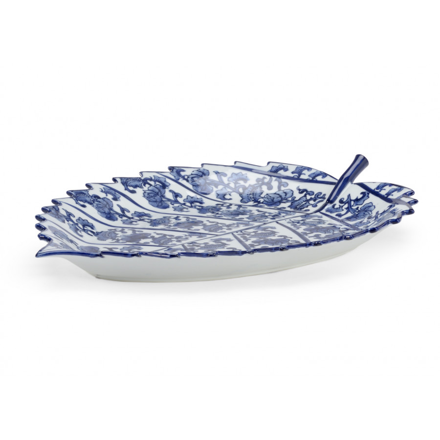 Chelsea House - Leaf Tray in Blue/White