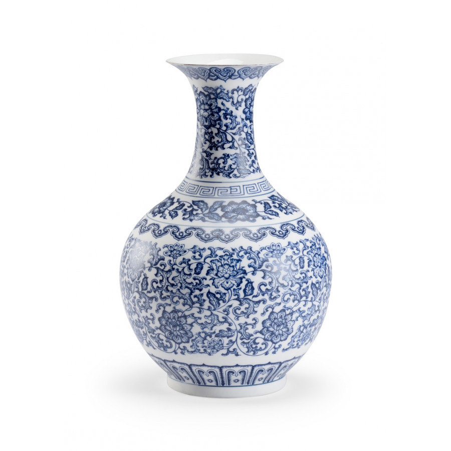 Chelsea House - Jomon Urn in White/Blue/Matte