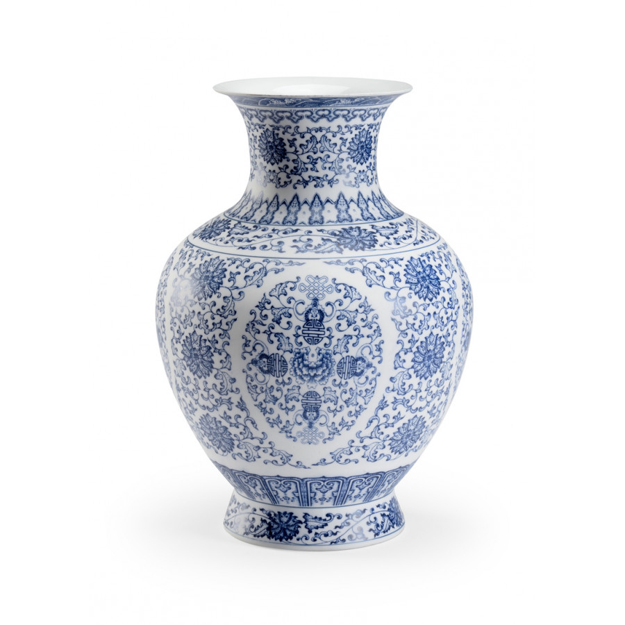 Chelsea House - Edo Urn in White/Blue