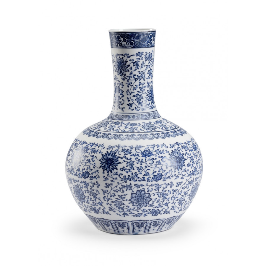 Chelsea House - Edo Vase in White/Blue