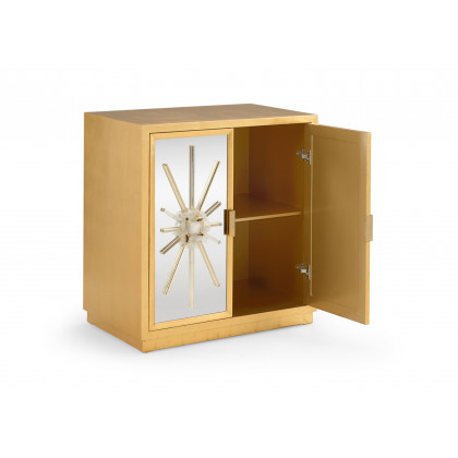 Chelsea House - Starburst Cabinet in Antique Gold/Clear/Natural