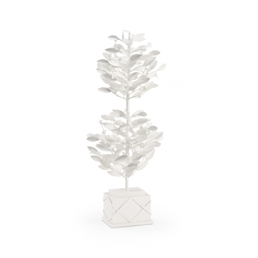 Chelsea House Parisian Topiary Tree - Matte White