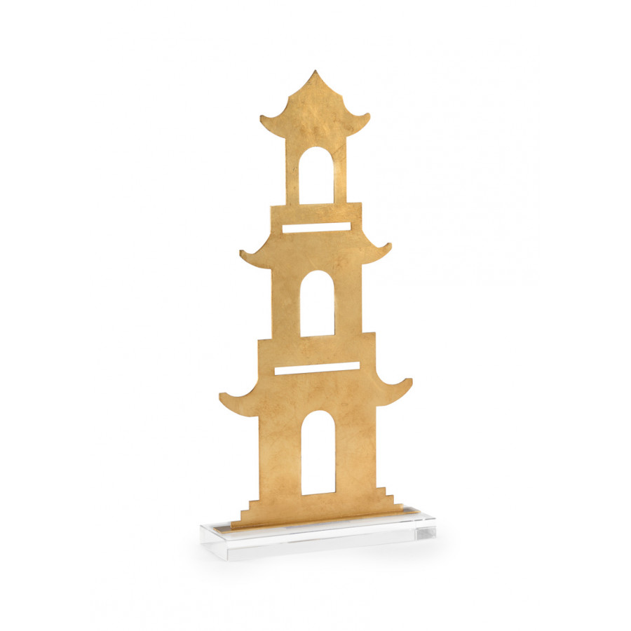 Chelsea House - Pagoda 3 in Antique Gold/Clear