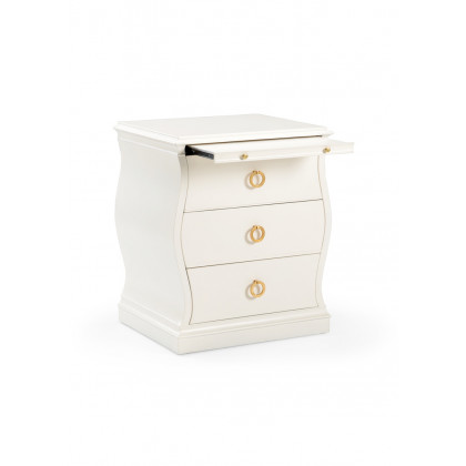 Chelsea House - Gail Drawer Chest in Antique White/Gold Leaf