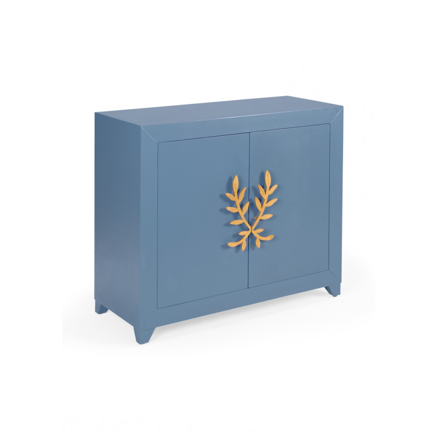Chelsea House - Longleaf Door Cabinet in Cornflower Blue/Gold Leaf