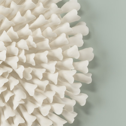Chelsea House - Succulent Wall Sculpture A in White/Clear/Mint Green