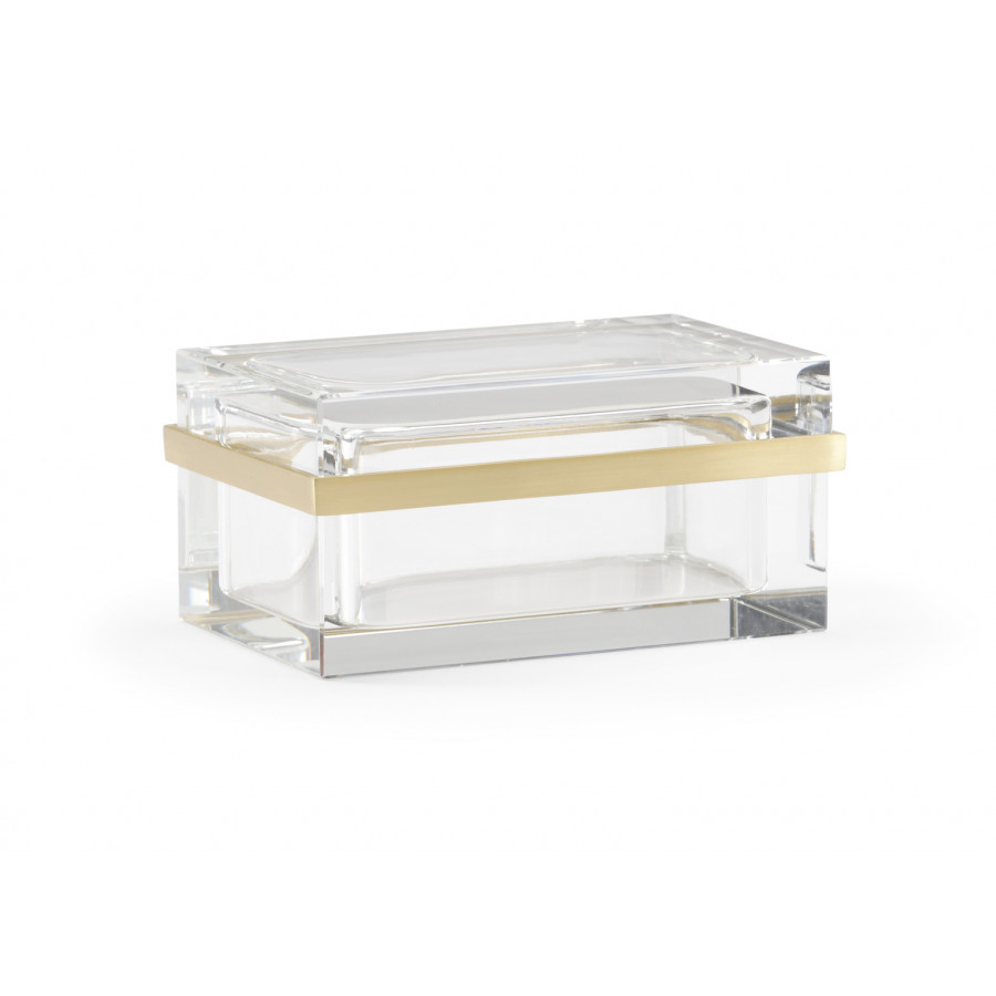 Chelsea House - Rectangular Crystal Jewel Box in Clear/Antique