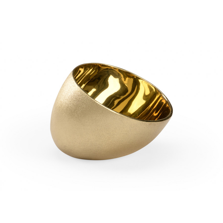 Chelsea House - Tilted Egg Vase in Gold