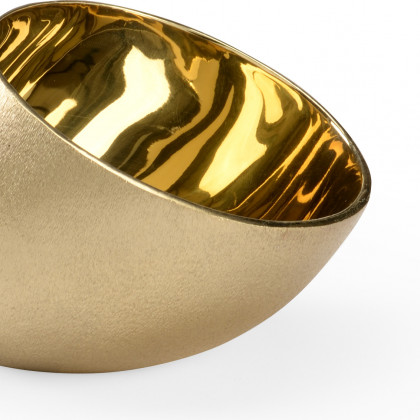 Chelsea House - Tilted Egg Vase in Gold