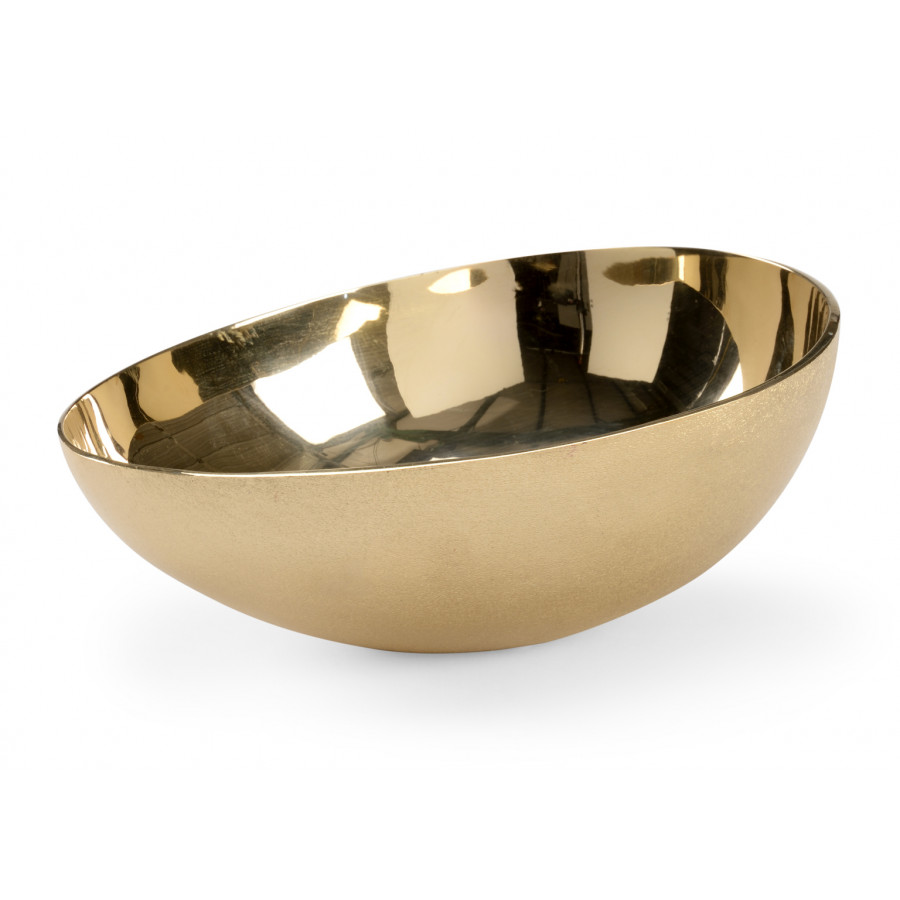 Chelsea House - Large Egg Bowl in Matte/Polished Brass