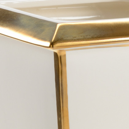 Chelsea House - Roche Urn in White/Metallic Gold