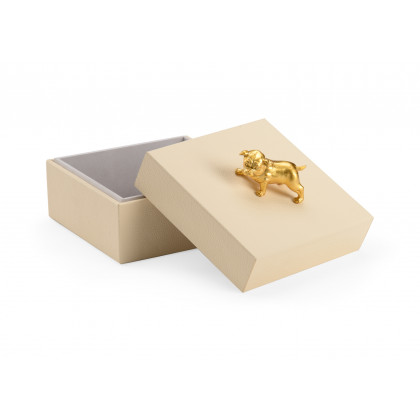 Chelsea House - Dog Handle Box in Cream