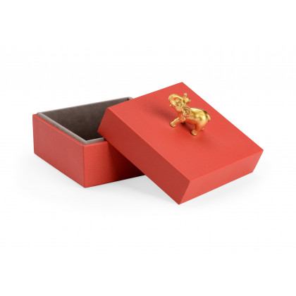 Chelsea House Elephant Handle Box - Red