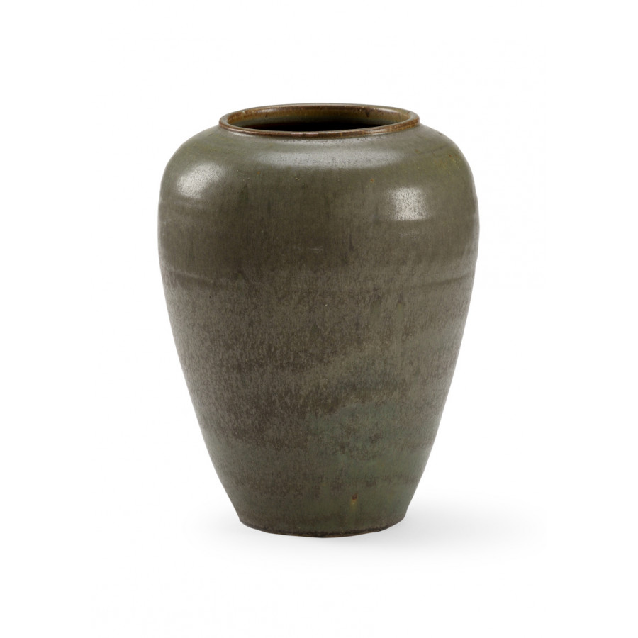 Chelsea House - Japanese Green Vase in Antique Moss