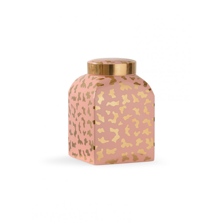 Chelsea House Jungle Ginger Jar - Coral