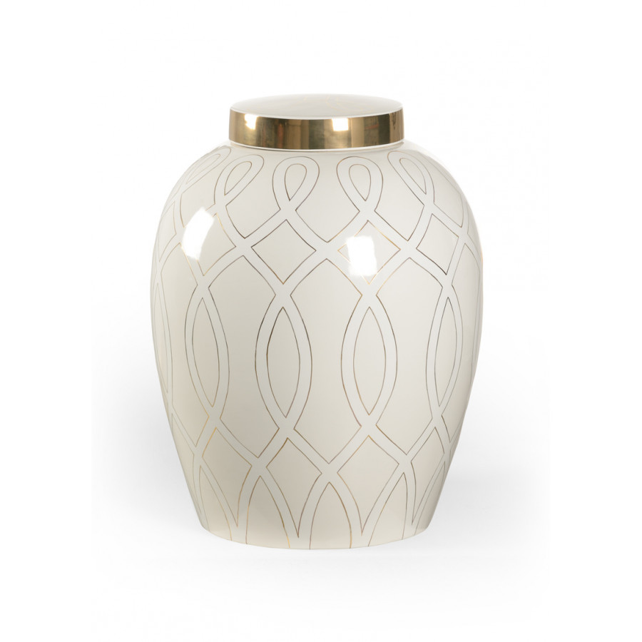 Chelsea House Sarah Ginger Jar - White