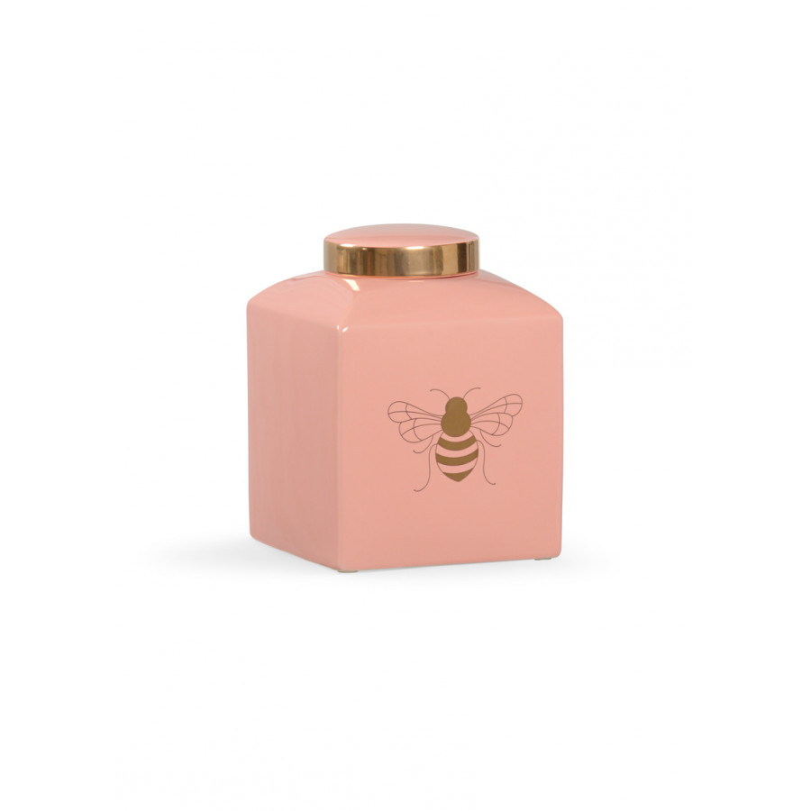 Chelsea House Bee Gracious Ginger Jar - Coral