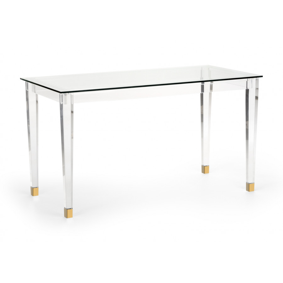 Chelsea House Acrylic Denver Desk - Brass