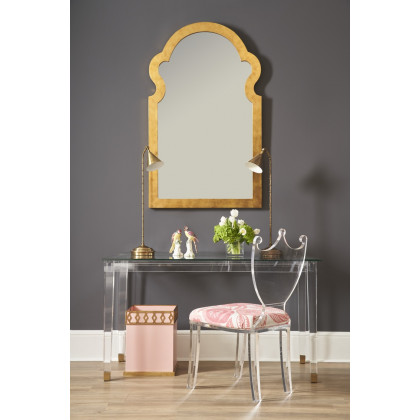 Chelsea House Acrylic Denver Desk - Brass