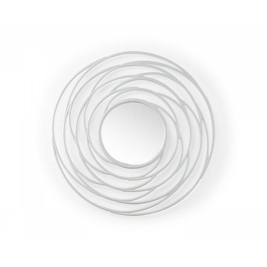 Chelsea House - Swirl Mirror in White/Lacquer/Clear