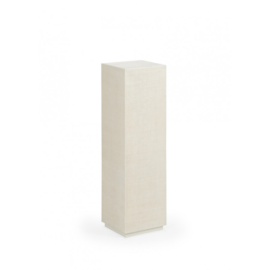 Chelsea House - Raffia Small Pedestal in White Lacquer