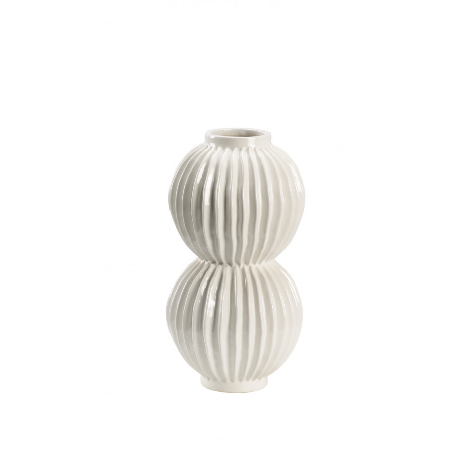 Chelsea House - Organic Disc Vase in White