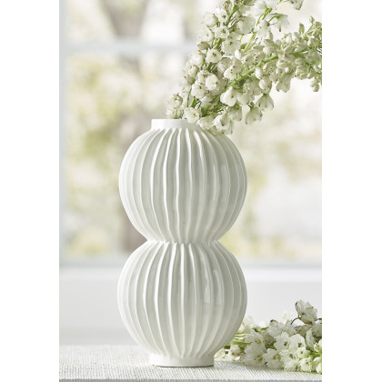 Chelsea House - Organic Disc Vase in White