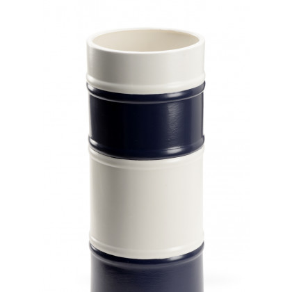 Chelsea House - Regatta Vase 1 in Matte White/Navy