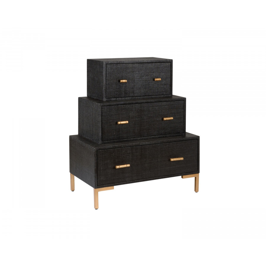 Chelsea House - Three Tiered Chest in Black